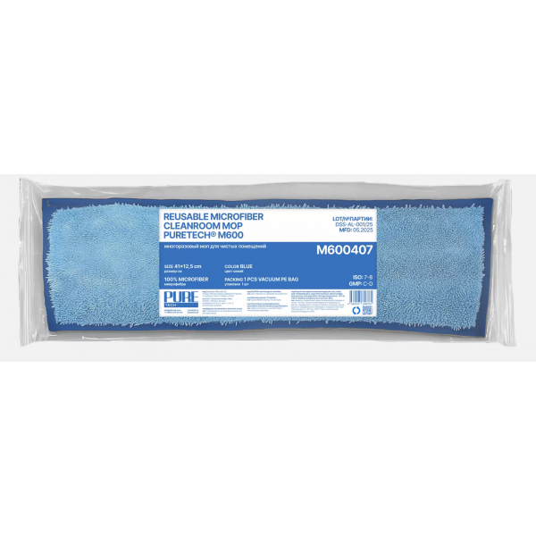 Моп многоразовый Puretech® M600 для чистых помещений (41 см) Моп многоразовый Puretech® M600 для чистых помещений (41 см)