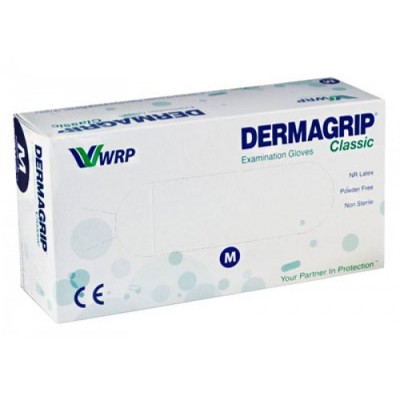  Перчатки медицинские смотровые (диагностические) латексные DERMAGRIP® High Risk, 50 пар (100 штук) в упаковке