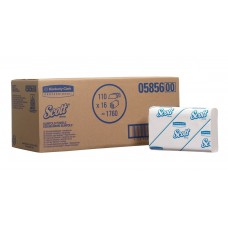 Полотенца для рук SCOTT SLIMFOLD (5856), 1 коробка (16 пачек по 110 полотенец в каждой пачке)