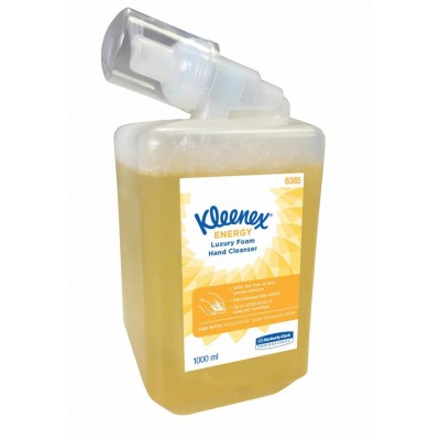 Жидкое мыло пенное Kleenex Energy Luxury в картридже 1 литр (6385), 6 шт/упак