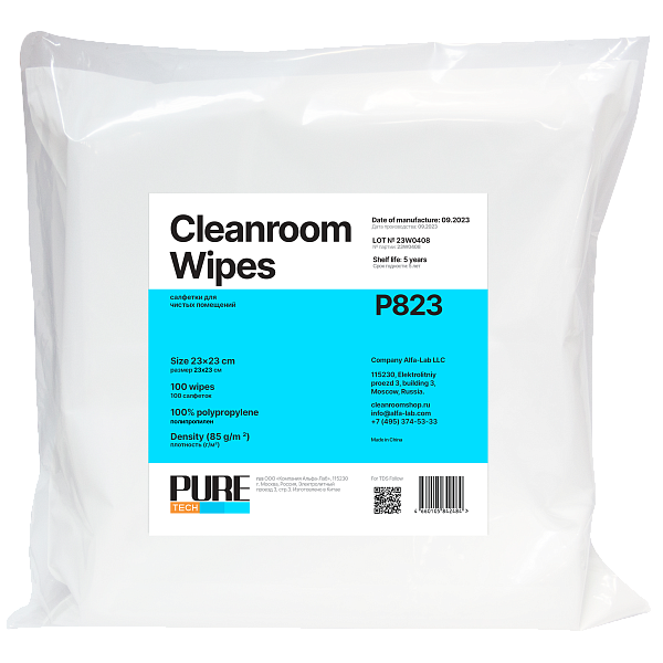 Полипропиленовые салфетки Puretech® P823 Полипропиленовые салфетки Puretech® P823
