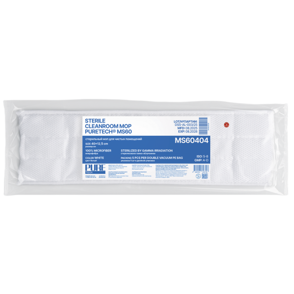 Стерильный моп Puretech® MS60 из микрофибры (40 см) для чистых помещений